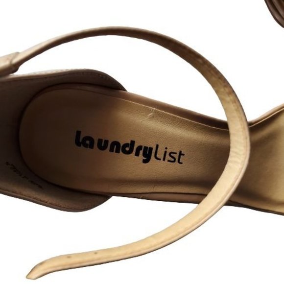 Laundry List Women's Clear Wide Single Strap Block Heels Sandals Nude Size 11M - Picture 6 of 11